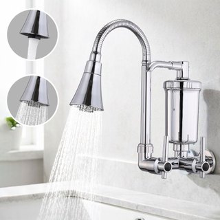 Torneira Gourmet de Parede para Cozinha Água Fria Única Conexão 1/2" com Filtro Purificador Lavável Forte Lar