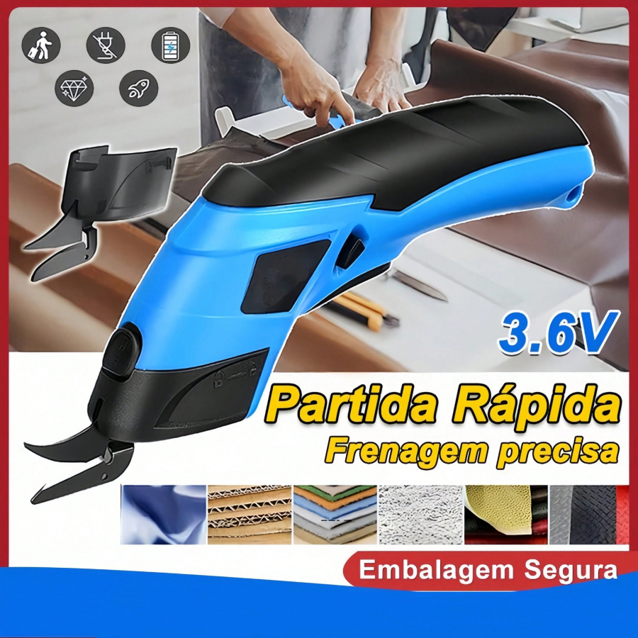 Tesoura Elétrica Para Tecidos Usb Recarregável 12v Bivolt