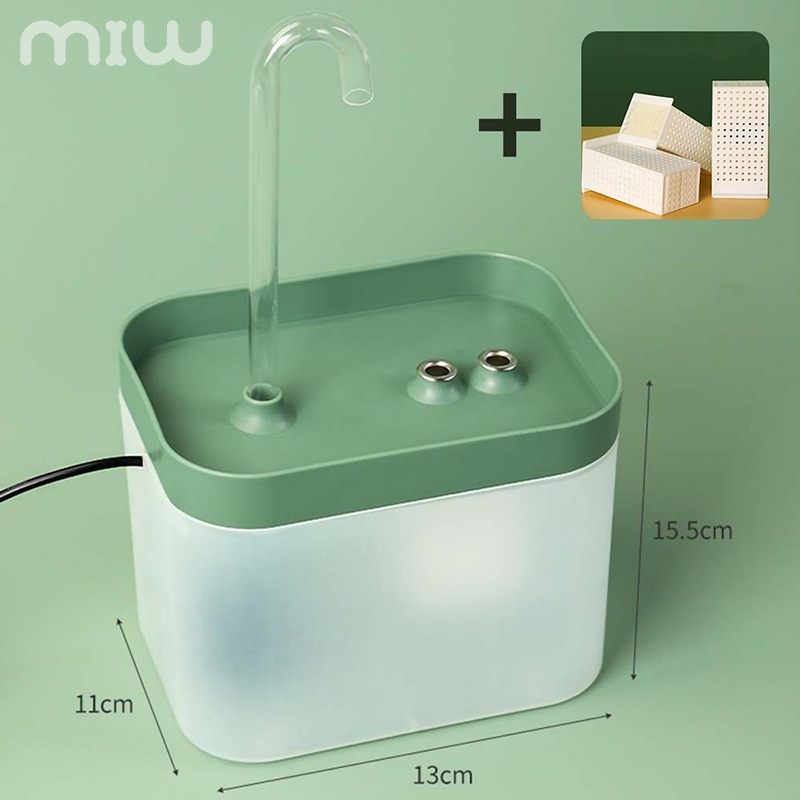 MIW Bebedouro Gato Fonte de Água com Filtro Automático Elétrica Bivolt Silencioso 1,5L