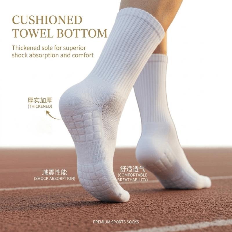 3 Pares Unissex Meias De Basquete De Alta Qualidade Fundo De Toalha Grossa Para Casais Primavera Correndo Equipamentos E
