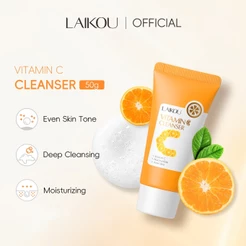 LAIKOU Vitamina C Branqueadora Limpeza Facial Profunda Cravos Espuma 50g