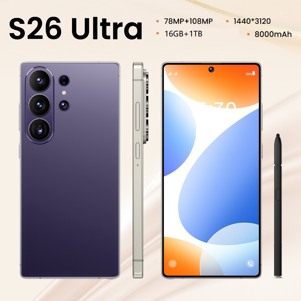 Caneta Embutida Novo SmartPhone 4G/5G Memória Em Tela Cheia De 6.7 Polegadas 16 Gb RAM + 1 Tb ROM Android 15.0