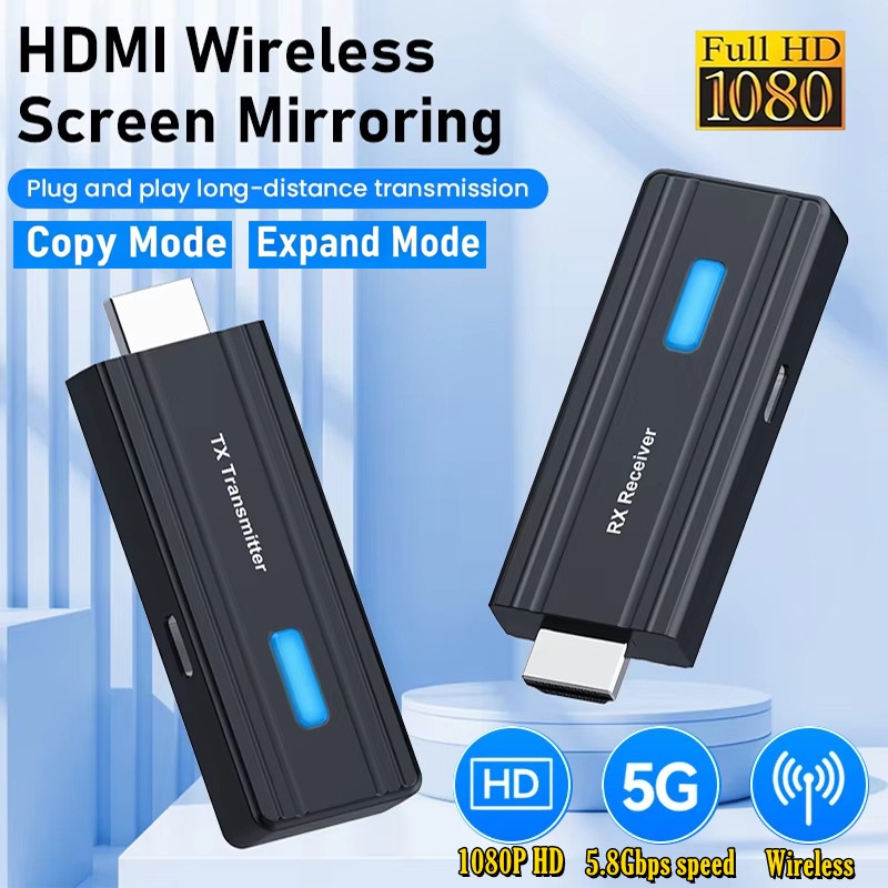 5.8G Sem Fio HDMI Extensor Transmissor De Vídeo Receptor 1080P-Compatível Display TV Vara Adaptador Para Câmera PC