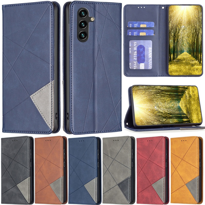 Capa De Luxo Para Samsung Galaxy S26 Ultra A57 A37 A56 A36 A26 A17 A07 A06 S26 Plus S26 Edge Retro Carteira Slot Cartão 