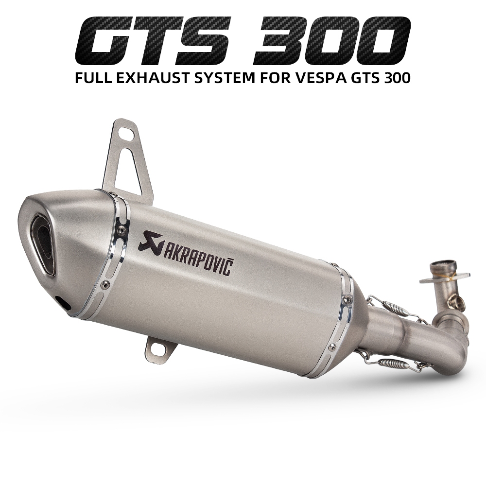 Para Vespa GTS GTS300 GTS250 2007-2023 Motocicleta Escape Modificar Sistema Completo Coletor Akrapovic Silenciador