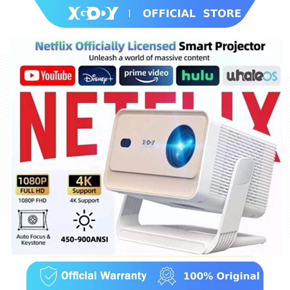 Projetor XGODY Gimbal N6 PRO 4K 900ANSI Foco Automático WiFi LED De Filme De Vídeo 1 + 32 Gb