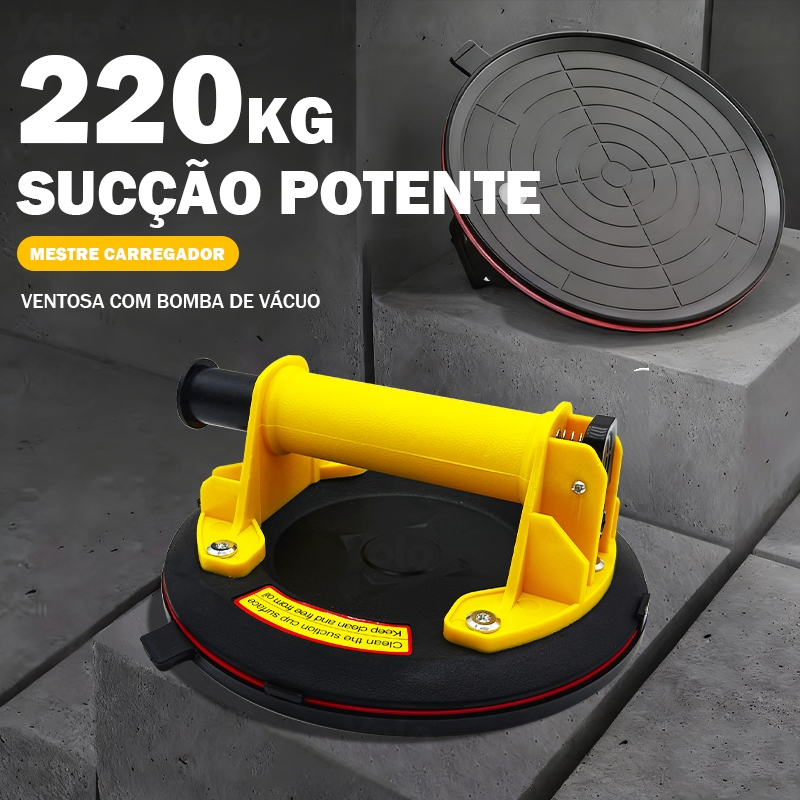 Ventosa Profissional com Manômetro Sucção Vácuo Porcelanato Vidro — Despacho Imediato Até 220kg em Oferta na Shopee