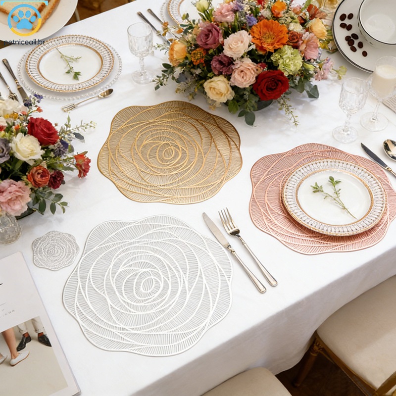 Conjunto de porta-copos redondo americano de 4/8 peças, estilo moderno, resistente ao calor à prova d'água