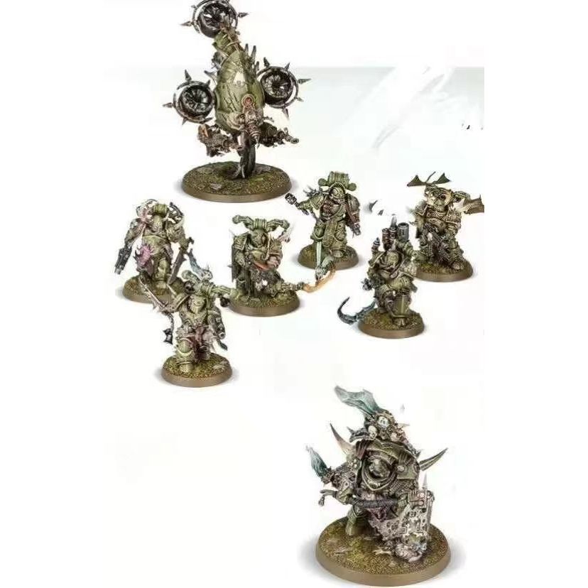 Resina branca modelo E806 Death Guard (1 Praga Lord, 6 Praga Warrior, 1 frente da máquina de praga) Versão Lite VNWE