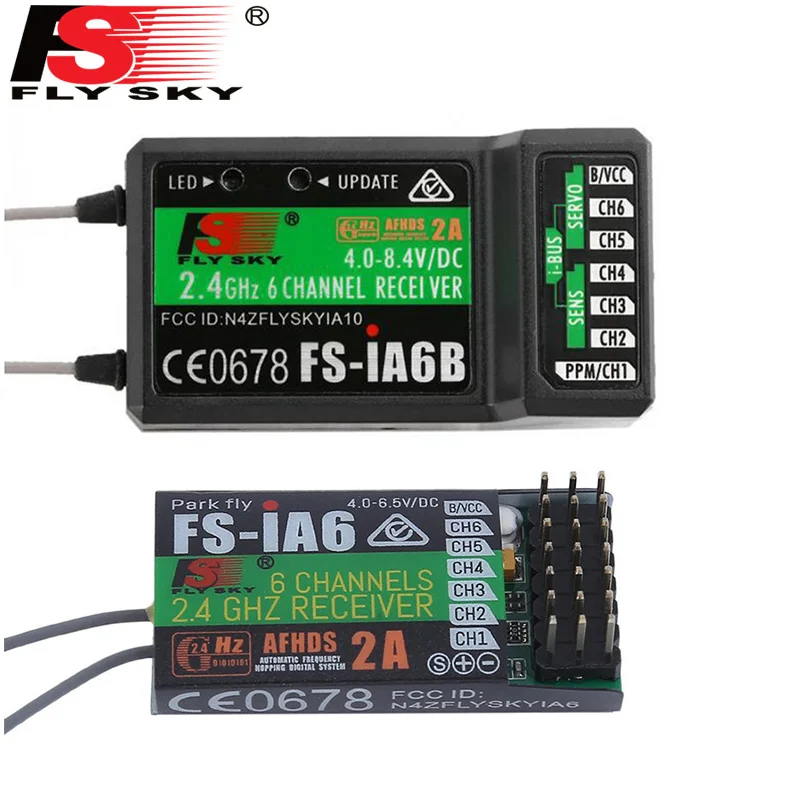 FlySky Original 2,4 GHz 6CH RC AFHDS FS IA6 , Receptor IA6B 2.4G 6 Canais FLY SKY Plástico Para DIY FPV Avião Sundrone