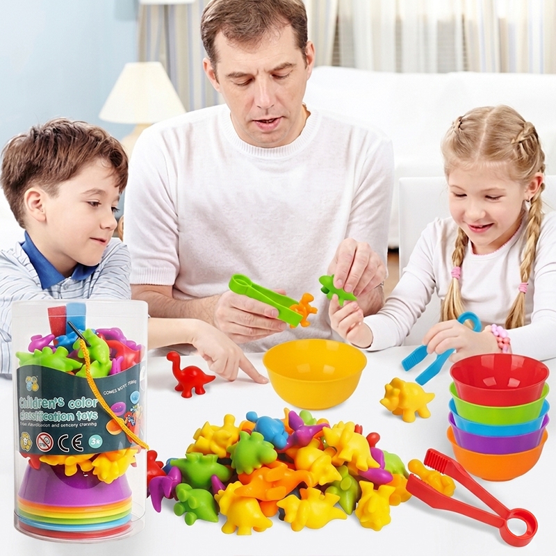 36peças+ Montessori brinquedos Classificação Contando Quebra-Cabeça Brinquedos Educativos