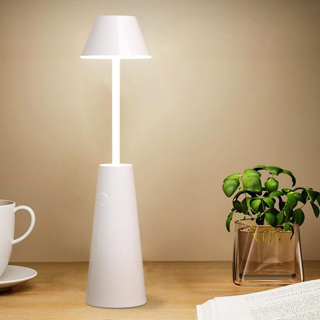 Luminária de mesa retrátil e recarregável, USB com luz noturna ambiente ajustável Ideal para camping e casa