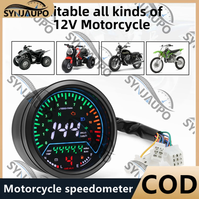 Velocímetro Universal Para Motocicleta , Medidor De Painel Digital suzuki GN125 0 ~ 12000 RPM kmh/mph , Indicador De Eng