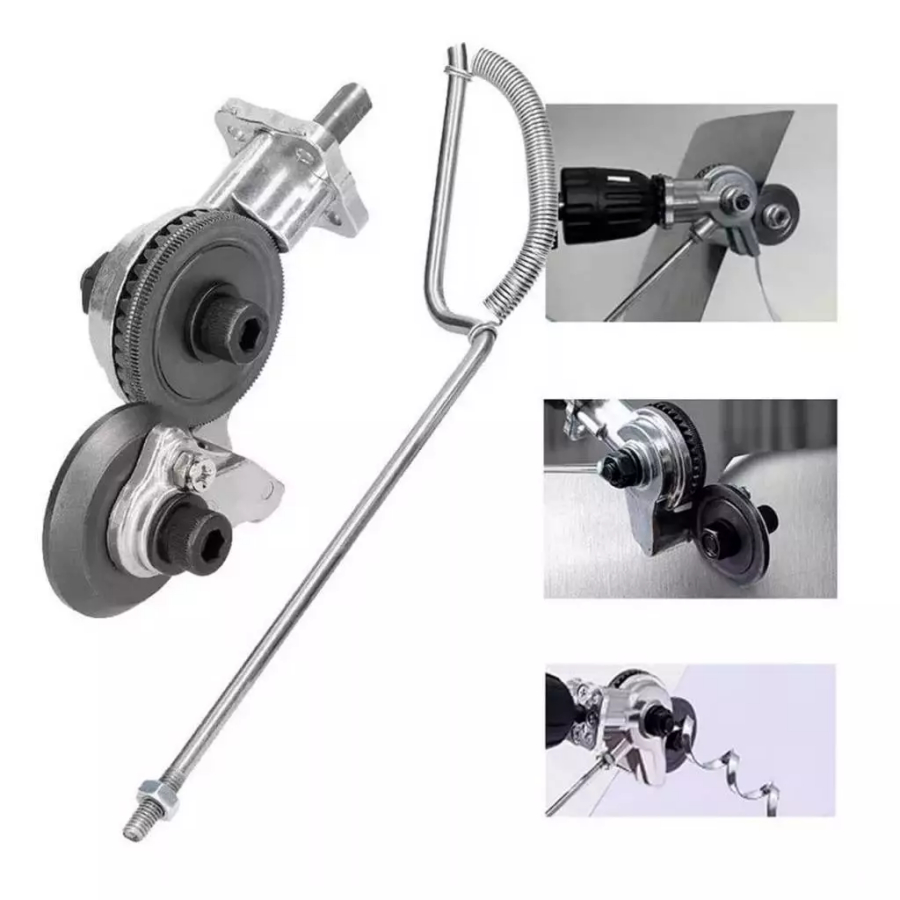 Adaptador De Corte Para Parafusadeira Furadeira Cortar Chapa Calhas Metal Alumínio Conector Com Acessório — imagem 2 de 2