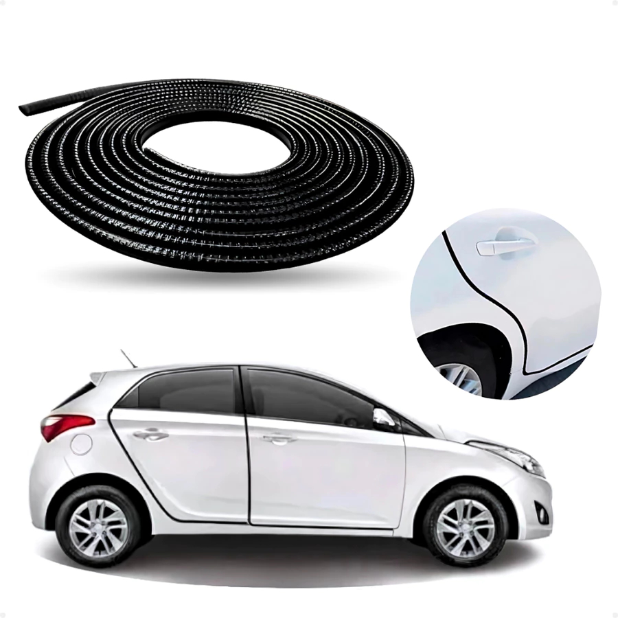 10 metros borracha protetora para porta de carro e bordas veiculo universal carro preto fosco