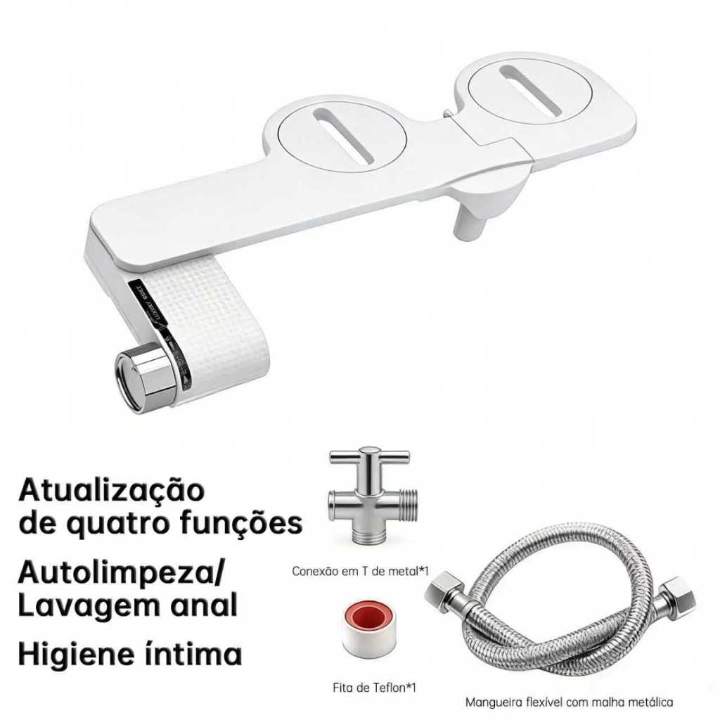Assento sanitário para bidê não elétrico com bocal duplo