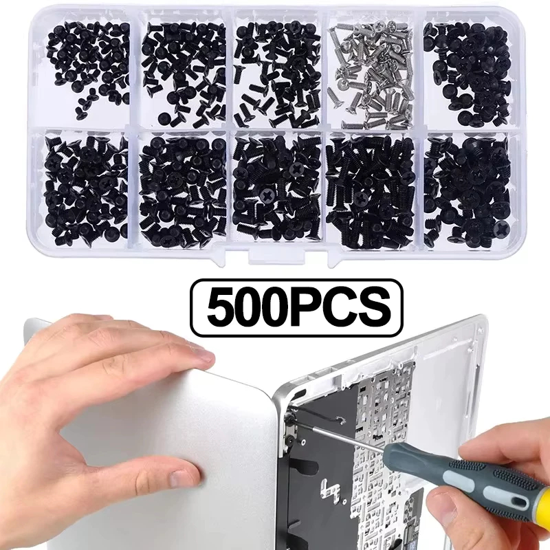 Kit 500 Parafusos para Reparo de Notebook e Eletrônicos