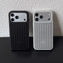 Capa Rígida Luxuosa Para Pc RIMOWA iPhone 18 17 Pro Max 17Air 16 15 14 13 16Plus 15Plus 14Plus 16E Marca De Luxo Fosca T