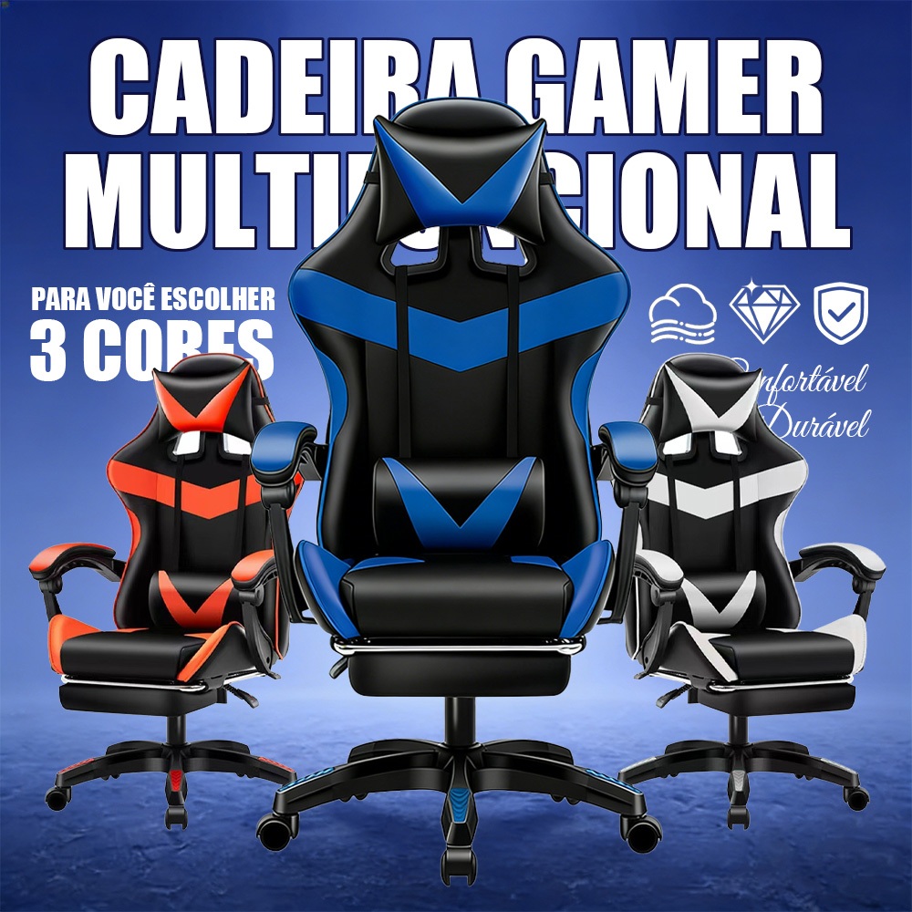 Cadeira de jogo profissional Ergonomia Altura ajustável Cadeira de esportes eletrônicos