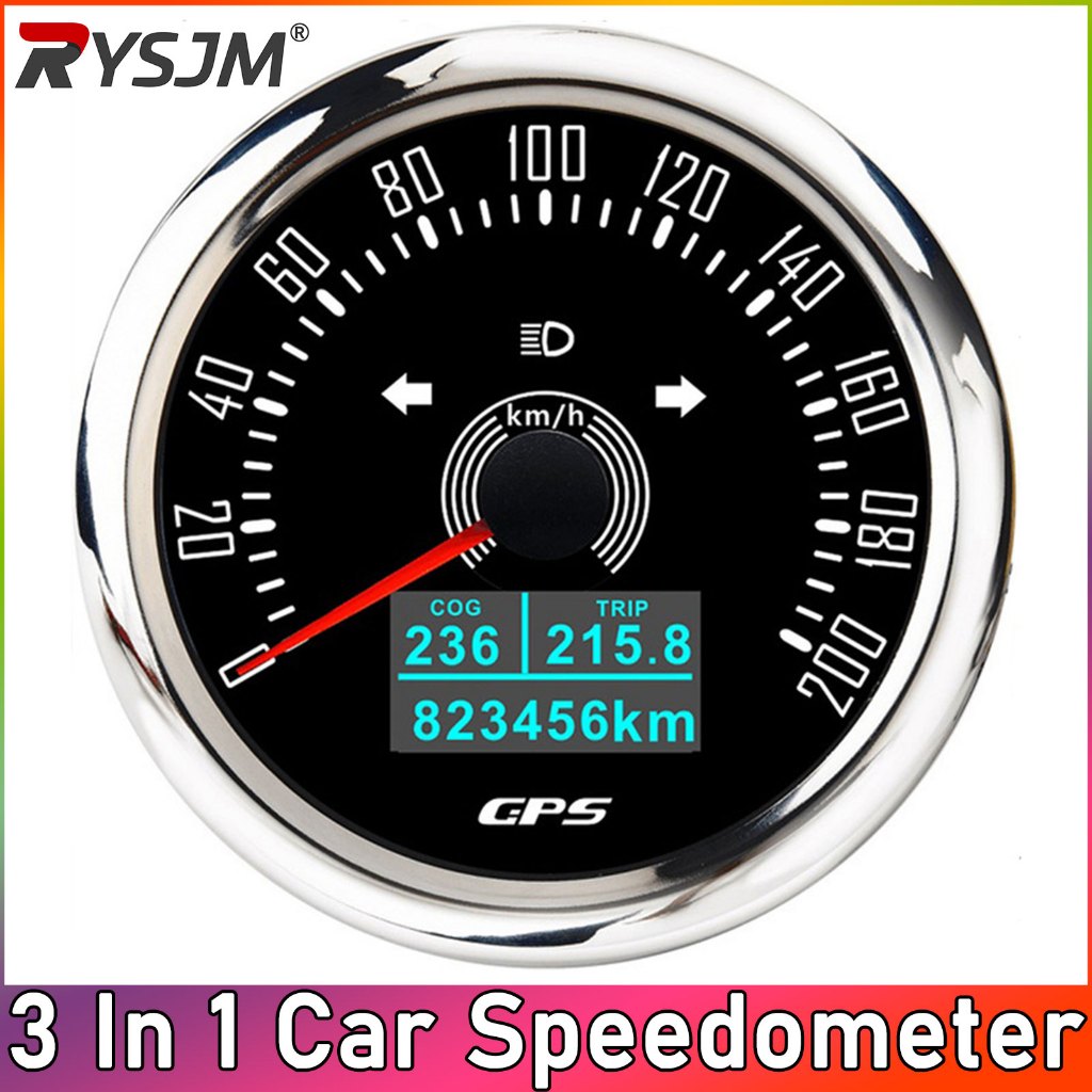 200 KM/H 3 Em 1 Medidor Multifuncional GPS Velocímetro Com COG TRIP Quilometragem Total E 7 Cores Retroiluminadas Acessó