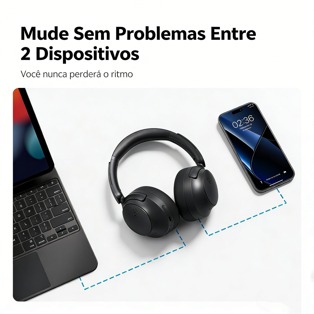 Fone de Ouvido Bluetooth QCY H3S com Cancelamento de Ruído Duplo — foto 8