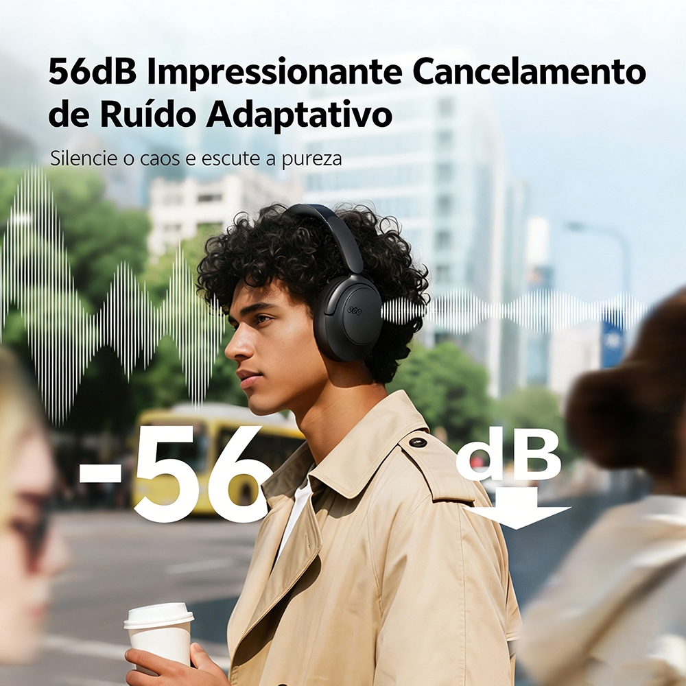 Fone de Ouvido Bluetooth QCY H3S com Cancelamento de Ruído Duplo — foto 2
