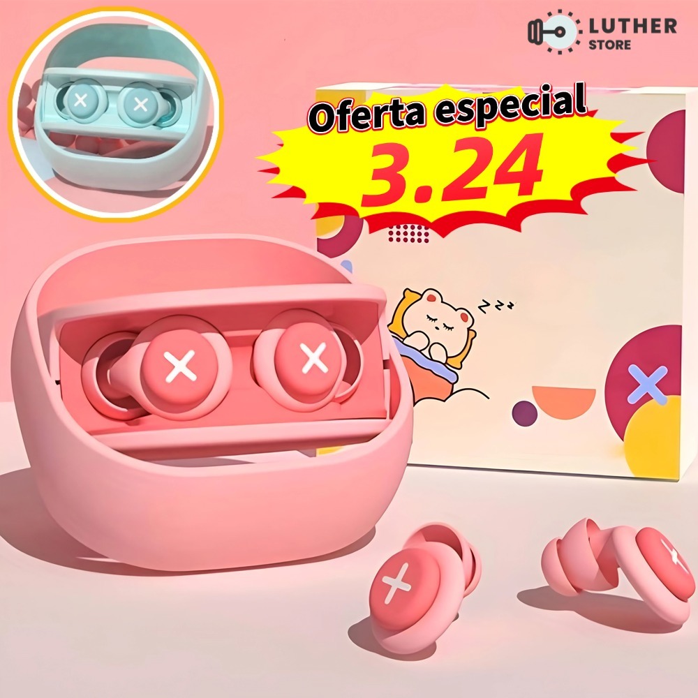 Imagem Tampões Auriculares De Silicone Isolamento Acústico Redução De Ruído Com Esponja Macia Protetor Auricular