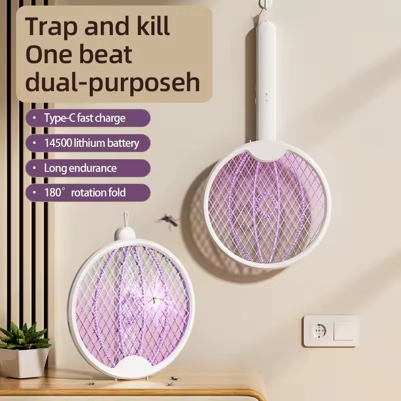 Dobrável Carregamento USB Elétrico Mosquito Mata-Mosquitos Lâmpada Assassina Com Luz UV Handheld Inseto Bug Zapper Para