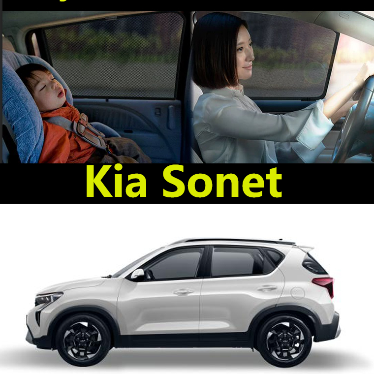 Pára-Sol Magnético Para Janela De Carro , Kia Sonet , Cortinas Malha Anti-Mosquito , Proteção UV