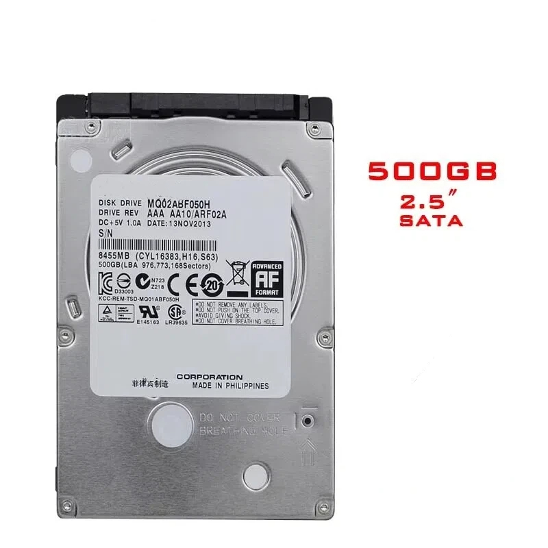 500GB HDD 2.5 Polegada Para Portátil SATA Disco Rígido Interno Com 6 Gb/s 64MB Cache DVR NVR Sistema De Câmera De Segura