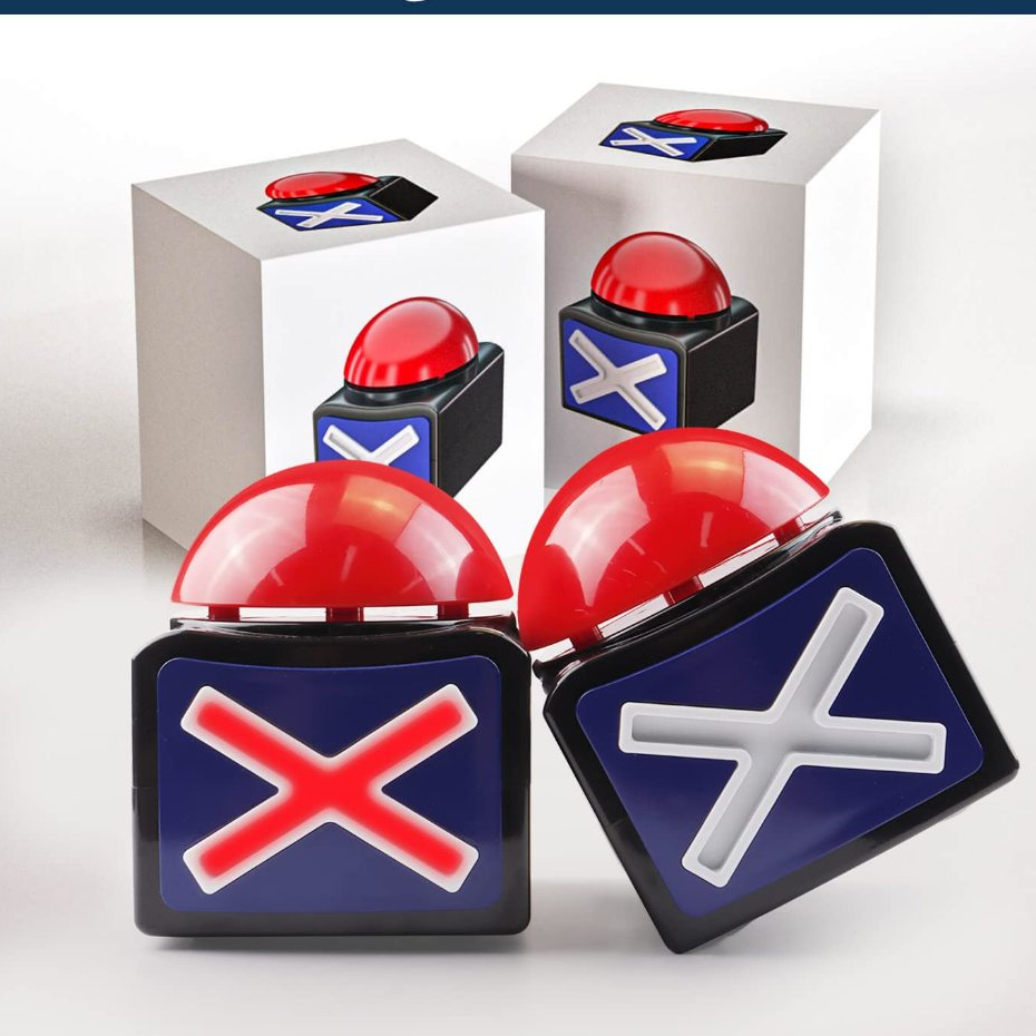 Jogo Resposta Ao Buzzer , Game Botão De Alarme Sonoro Com Trivia Light Quiz Obtém Talent Toys