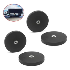 4 Peças Fixador Ímã Neodímio Mag Emborrachado M4 43mm