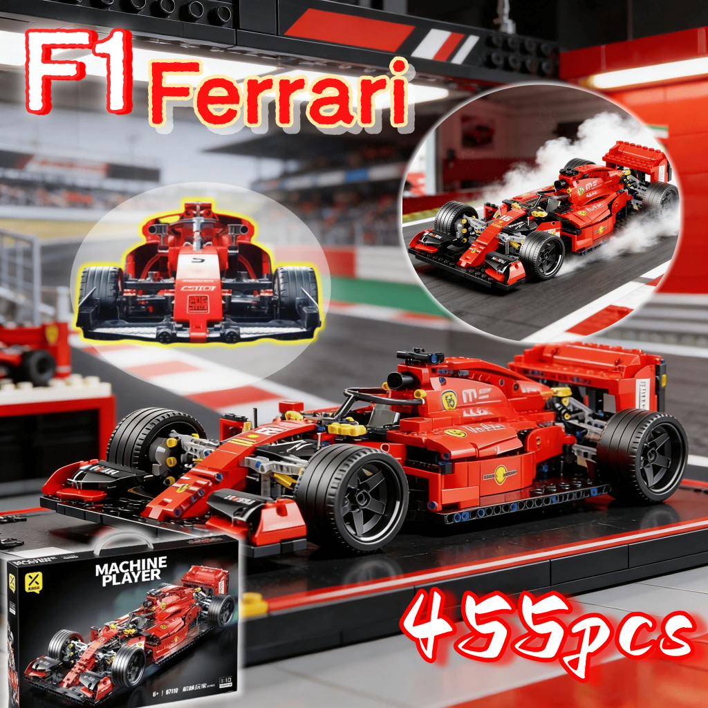 455pcs Compatível Lego Fórmula Carro Modelo Lego Ferrari Bloco de Construção Decoração Montar para …