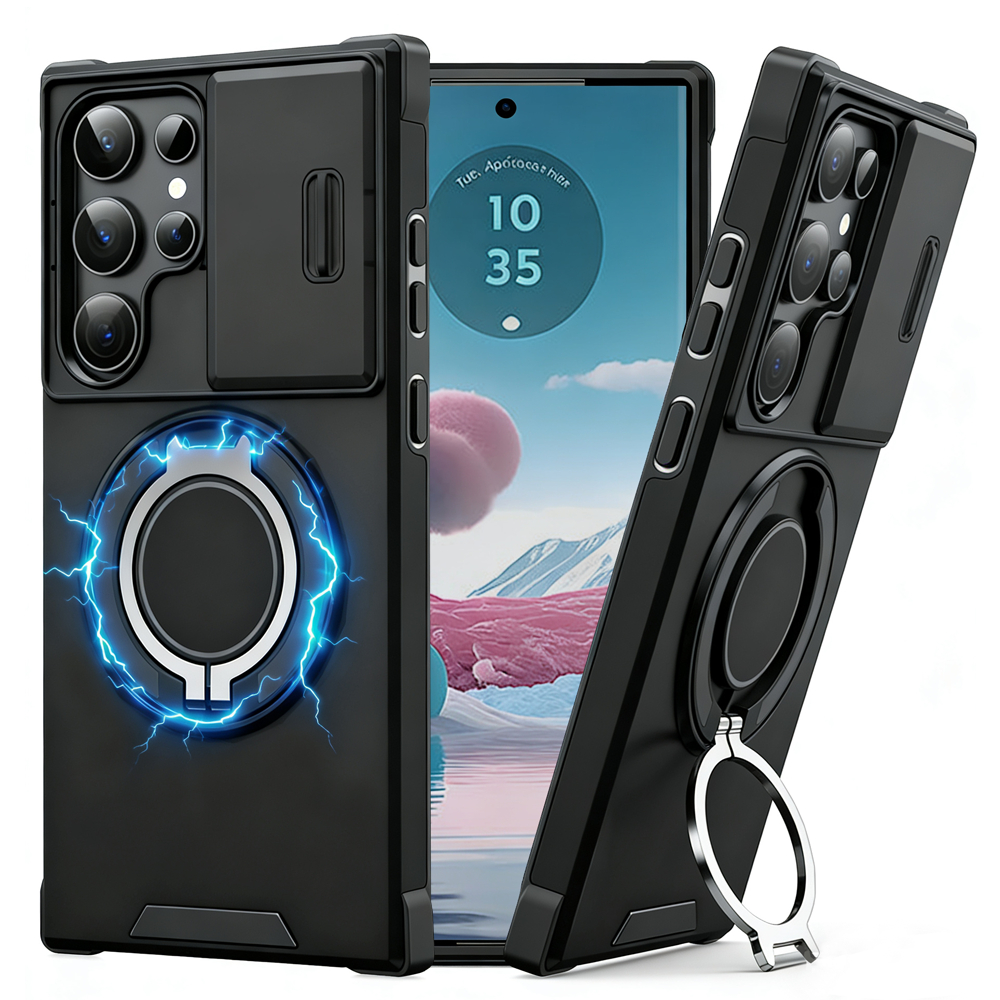 Caso de telefone rígido resistente à prova de choque com suporte Para Galaxy S26 Ultra S25 Ultra S25 Fe S24 Ultra A17