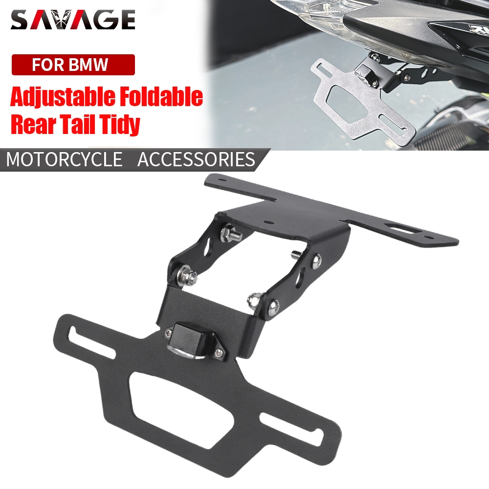 Suporte De Placa De Licença Dobrável Ajustável Para BMW S1000RR 2010-2018 S1000R 2014-2020 HP4 1000 2011 Fender Eliminad