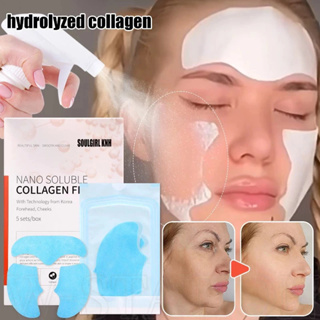 Máscara De Colágeno Solúvel Em Água NANO-Facial De Essência-Filme De Gel Reafirmante Hidratante Antienvelhecimento em Oferta na Shopee