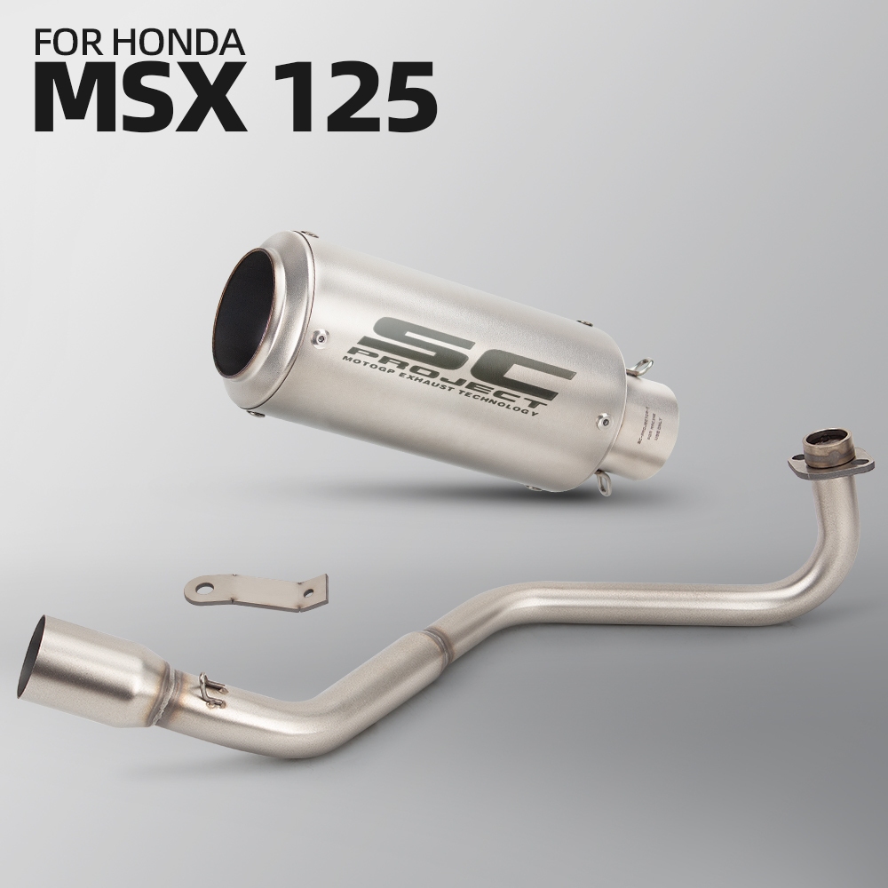 Para Honda Pequeno Macaco MSX125 2013-2020 Motocicleta Sistema Completo De Escape Modificar Coletor SC Projeto Silenciad
