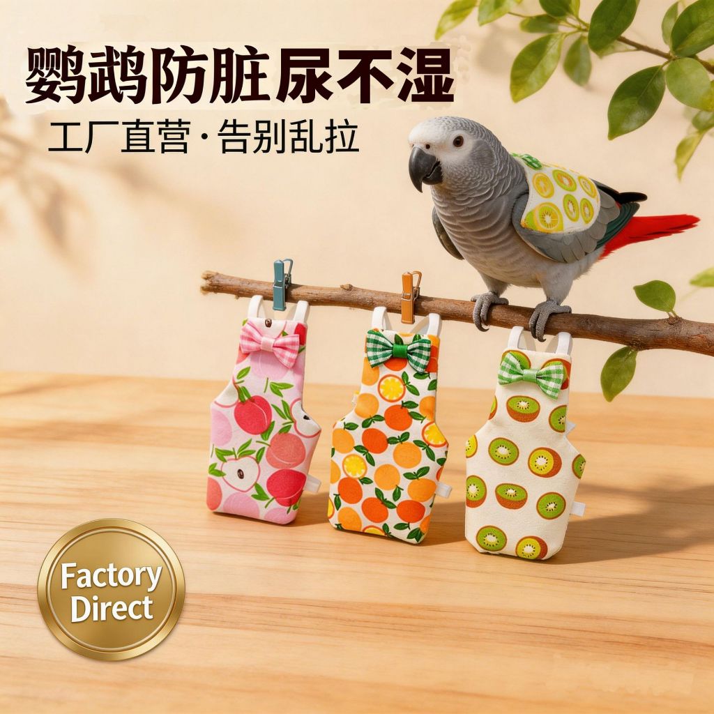 NANASALONNN Papagaio Fralda Vôo Terno Roupas De Pássaro Para Periquito Pombo Médio Grande De Estimação I3T9