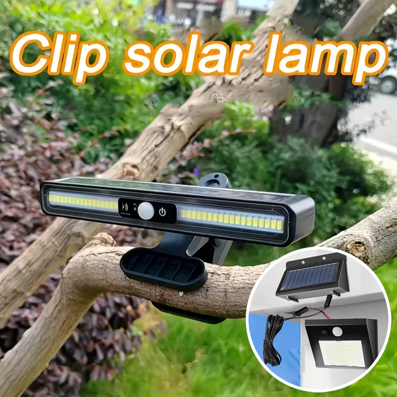 LED Solar Jardim Ao Ar Livre Luzes Clipe Luz À Prova Dwaterproof Água Sensor De Movimento Lâmpada Acampamento
