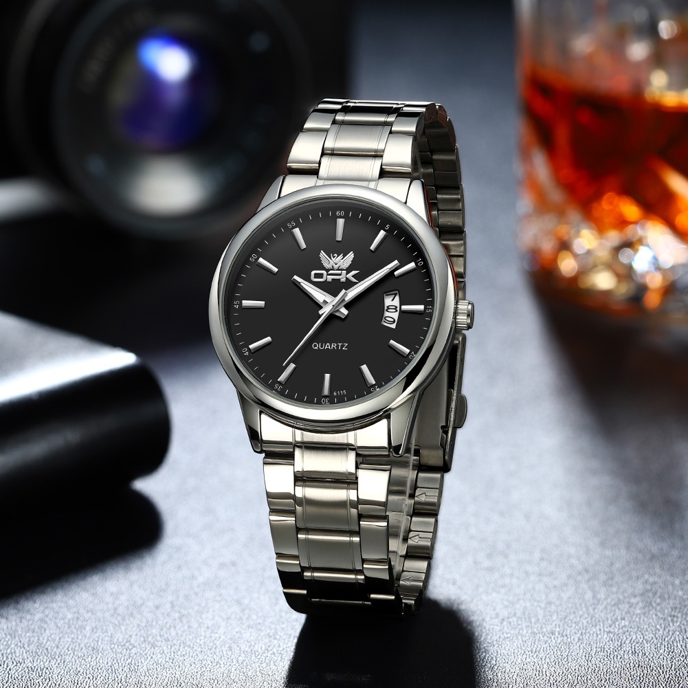 ‌ Com Caixa【local do Brasil】 Relógio Empresarial OPK Mostrador Grande À Prova D'água Masculino 6010 980 6003 em Oferta na Shopee
