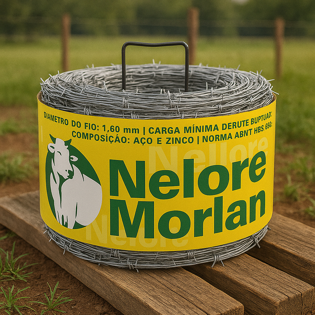 Arame Farpado 1,6mm 500m em Aço Galvanizado Para Cercar Pastos e Propriedades