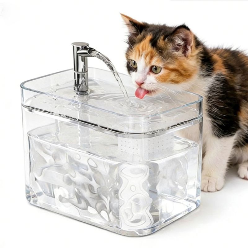 MIW Kit Fonte bebedouro Gatos e Cachorro Bivolt Automática bebedouro gato Bombinha Aquario Base antiderrapante 1500ML