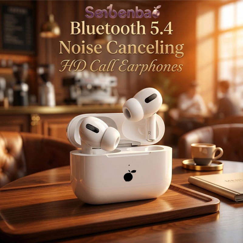 Senbenbao Pro3 i13 TWS Fones De Ouvido 9D , Hi-Fi Bluetooth 5.4 Com Cancelamento De Ruído Sem Fio Compactos Controle De