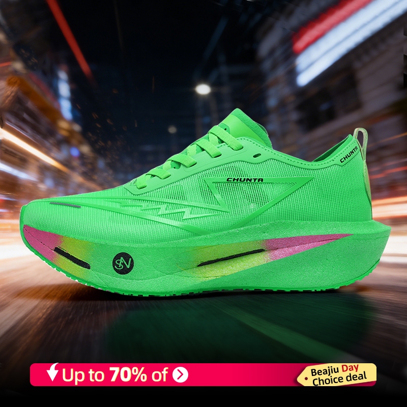 CHUNTA Racing Running Shoes Breathable Mesh Shock Absorption Unisex Professional Training Sneakers