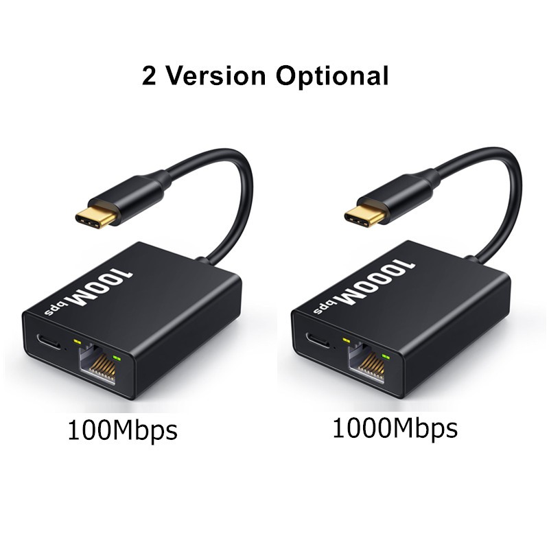 Adaptador Ethernet Gigabit USB C RJ45 LAN Para Chromecast Com Google TV Plug & Play
