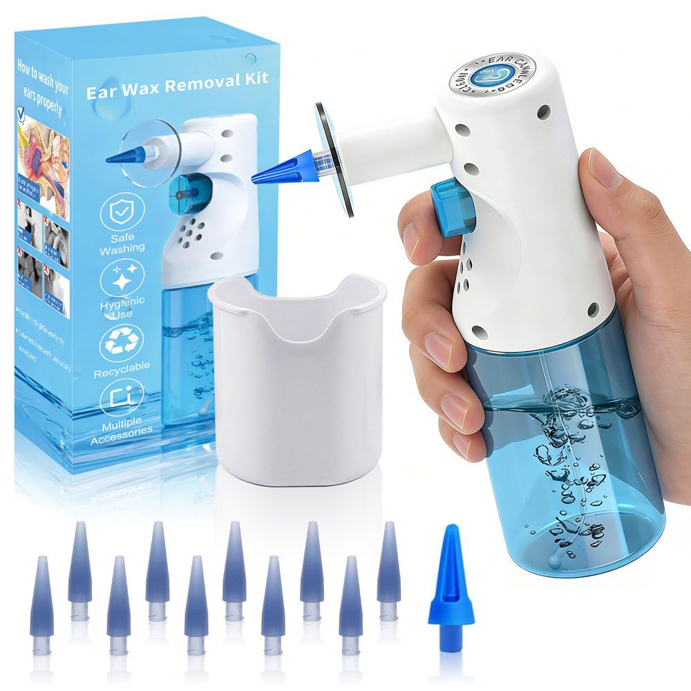 Remoção De Cera De Ouvido Atualizada , Limpador Elétrico Com Tanque De Resíduos De Uma Peça , Kit De Seguro E Eficaz Par