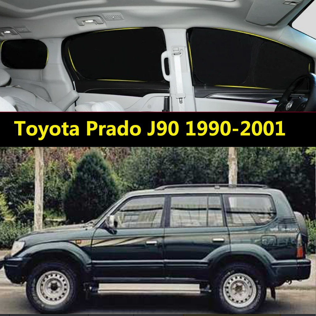 Pára-Sol Do Carro Para Toyota Prado J90 1990-2001 Cortina De Totalmente Blackout Proteção Solar Privacidade Acampamento 