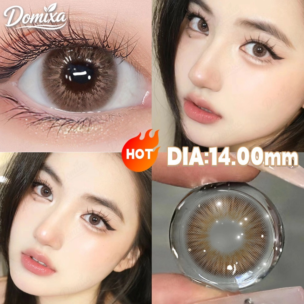 Lentes De Contato Coloridas Magister Hidrocor Mel/Ochre Cor Natural Anual Uso Para Maquiagem De Olhos 2pcs-DO