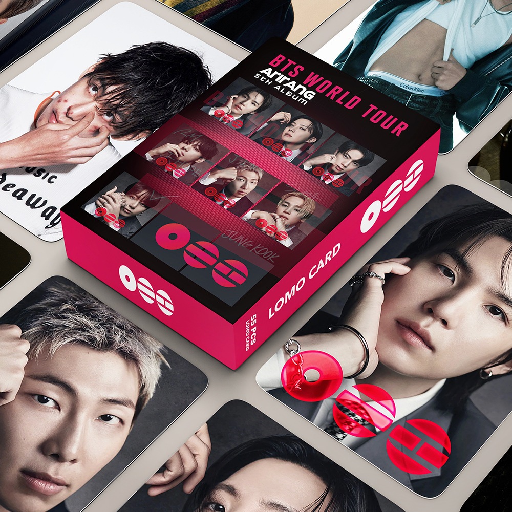 55pcs/box BTS Photocards ARIRANG Álbum À Prova De Cartão LOMO Postal V JUNGKOOK
