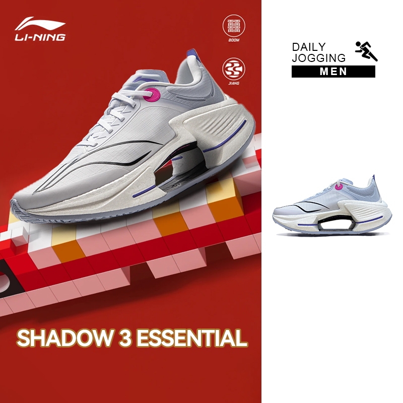 LI-NING SHADOW 3 Essencial Leve Alta Rebote Tênis De Corrida Masculino Esportes Profissionais ARRV003 Loja Oficial Autên